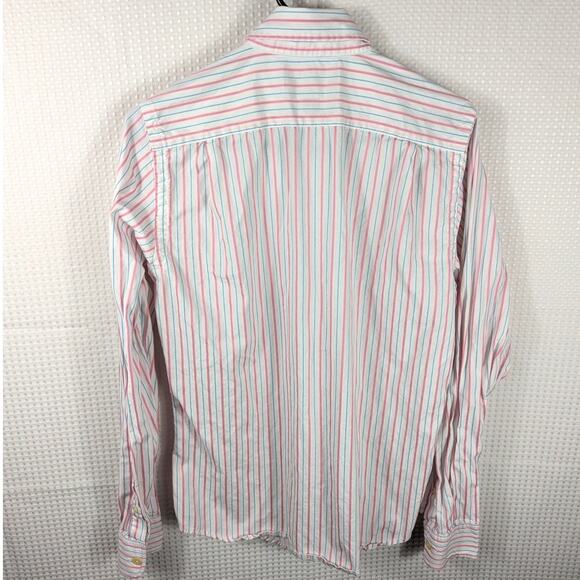 Abercrombie & Fitch Muscle Fit Shirt S Pink Stripe Button Down Y2K Hong Kong - Picture 3 of 4